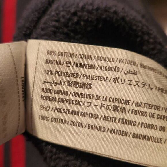 Abercrombie & Fitch Men's Size Small Navy Red Pullover Hoodie - Picture 5 of 5